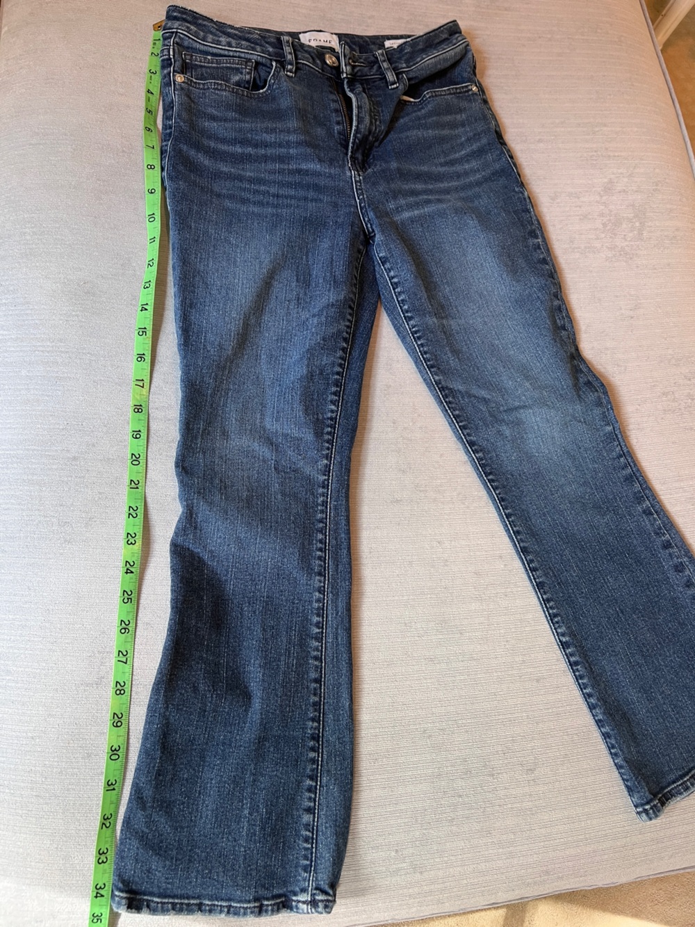 Frame Denim Women's Dark Blue Le Crop Mini Boot Sz 27 - Picture 5 of 7